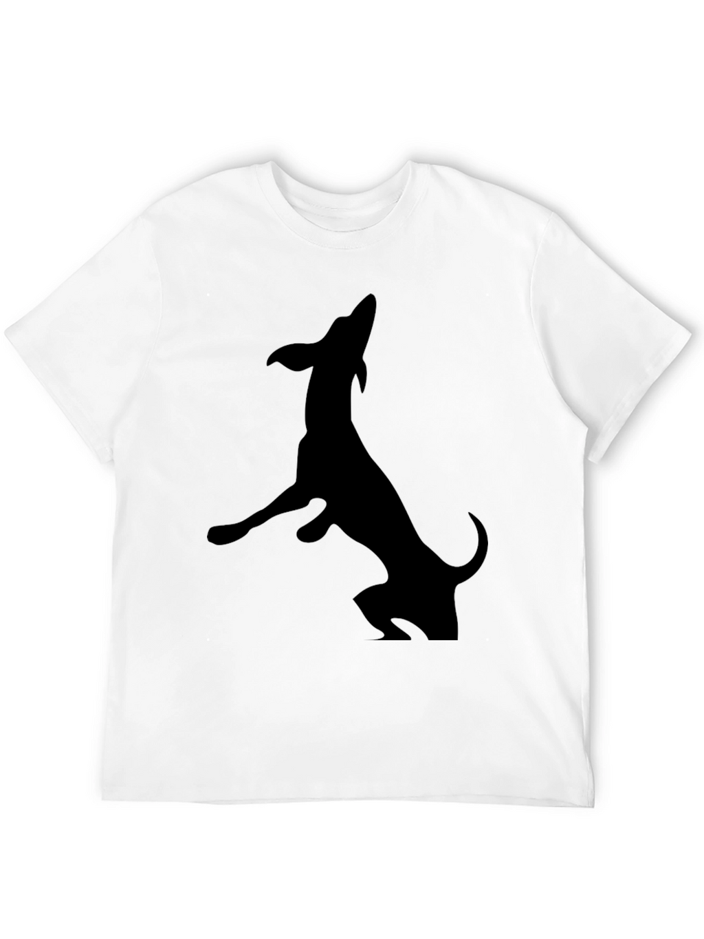Mens Black Dog Silhouette T-Shirt