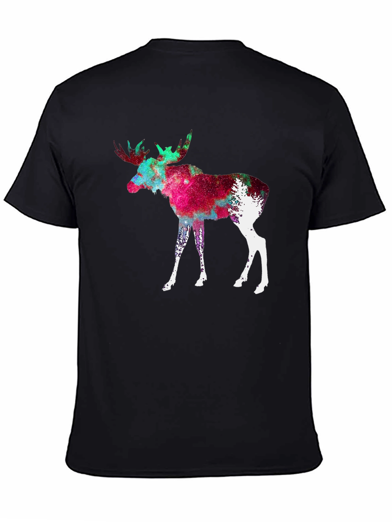 Cosmic Moose Graphic Tee - Black