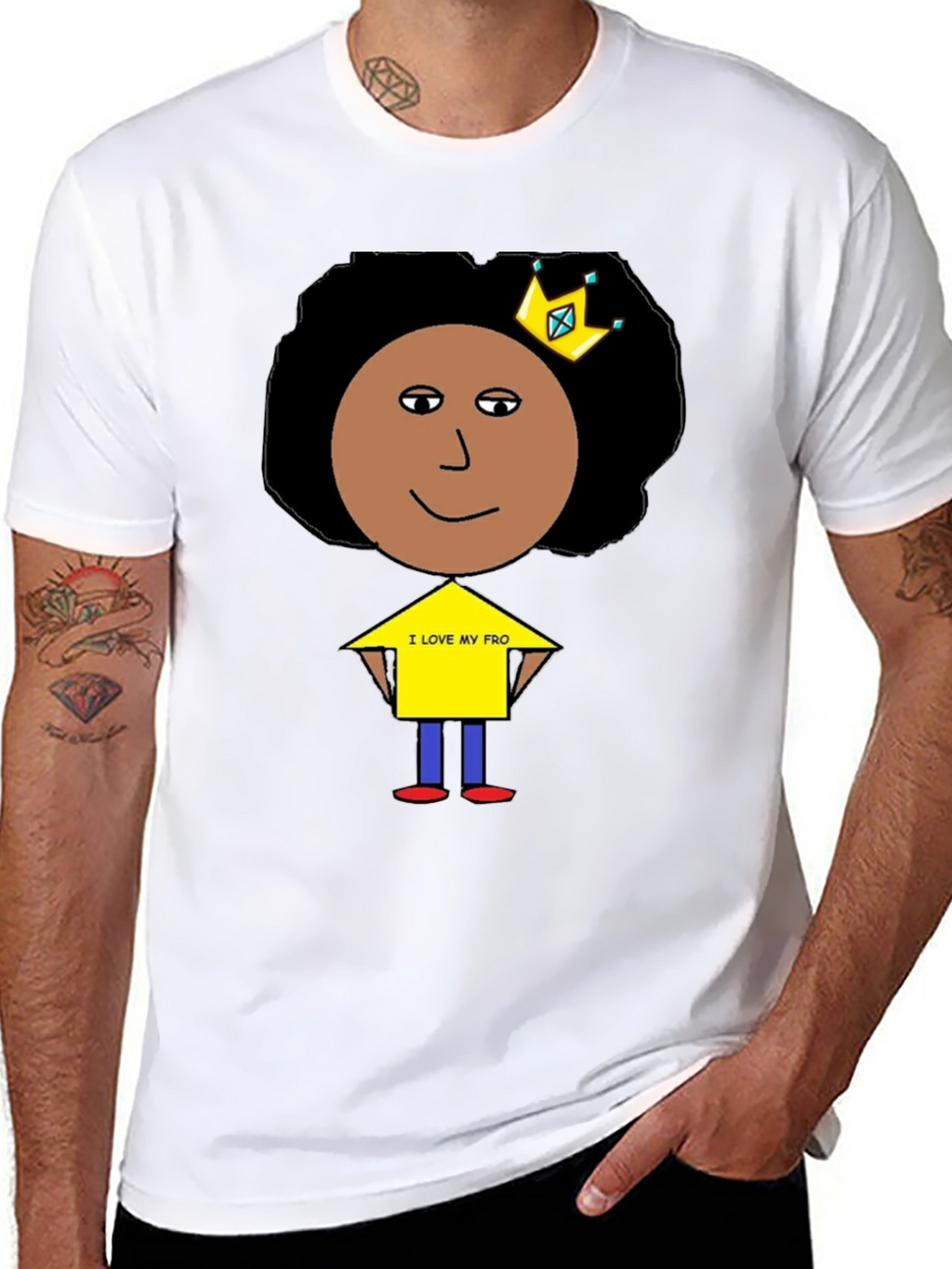 I Love My Fro Black T-Shirt