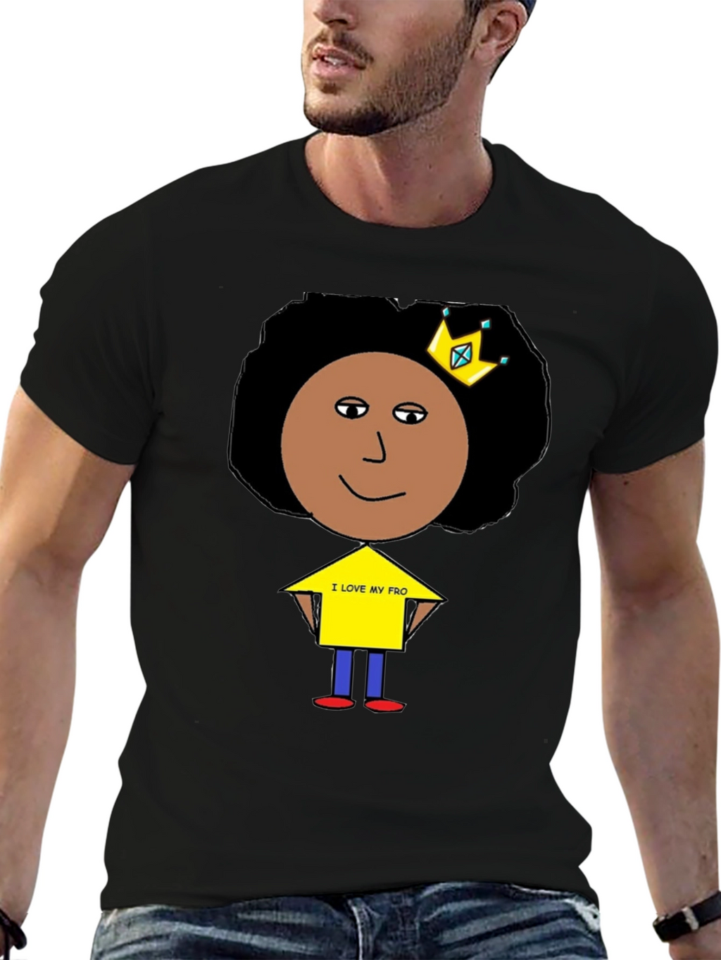 I Love My Fro Black T-Shirt