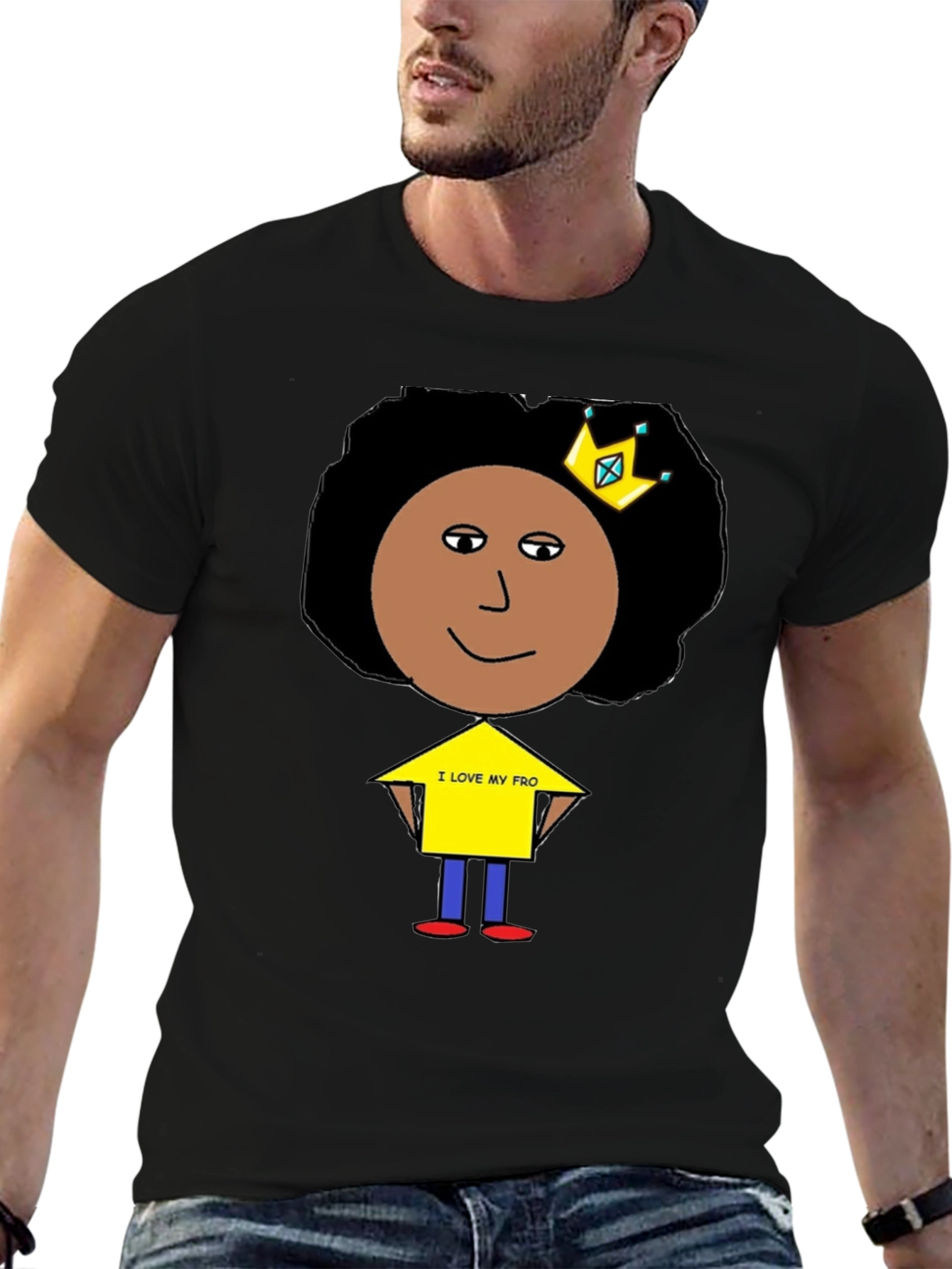 I Love My Fro Black T-Shirt