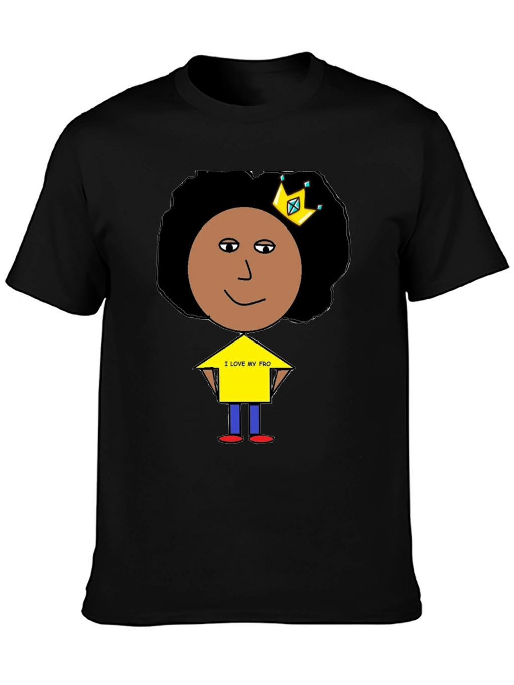 I Love My Fro Black T-Shirt
