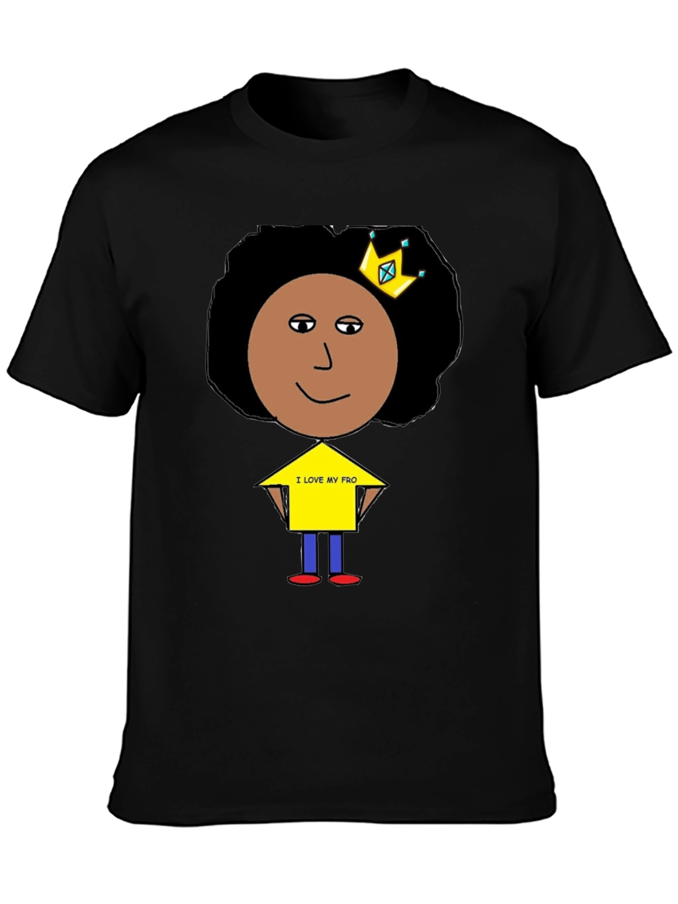 I Love My Fro Black T-Shirt