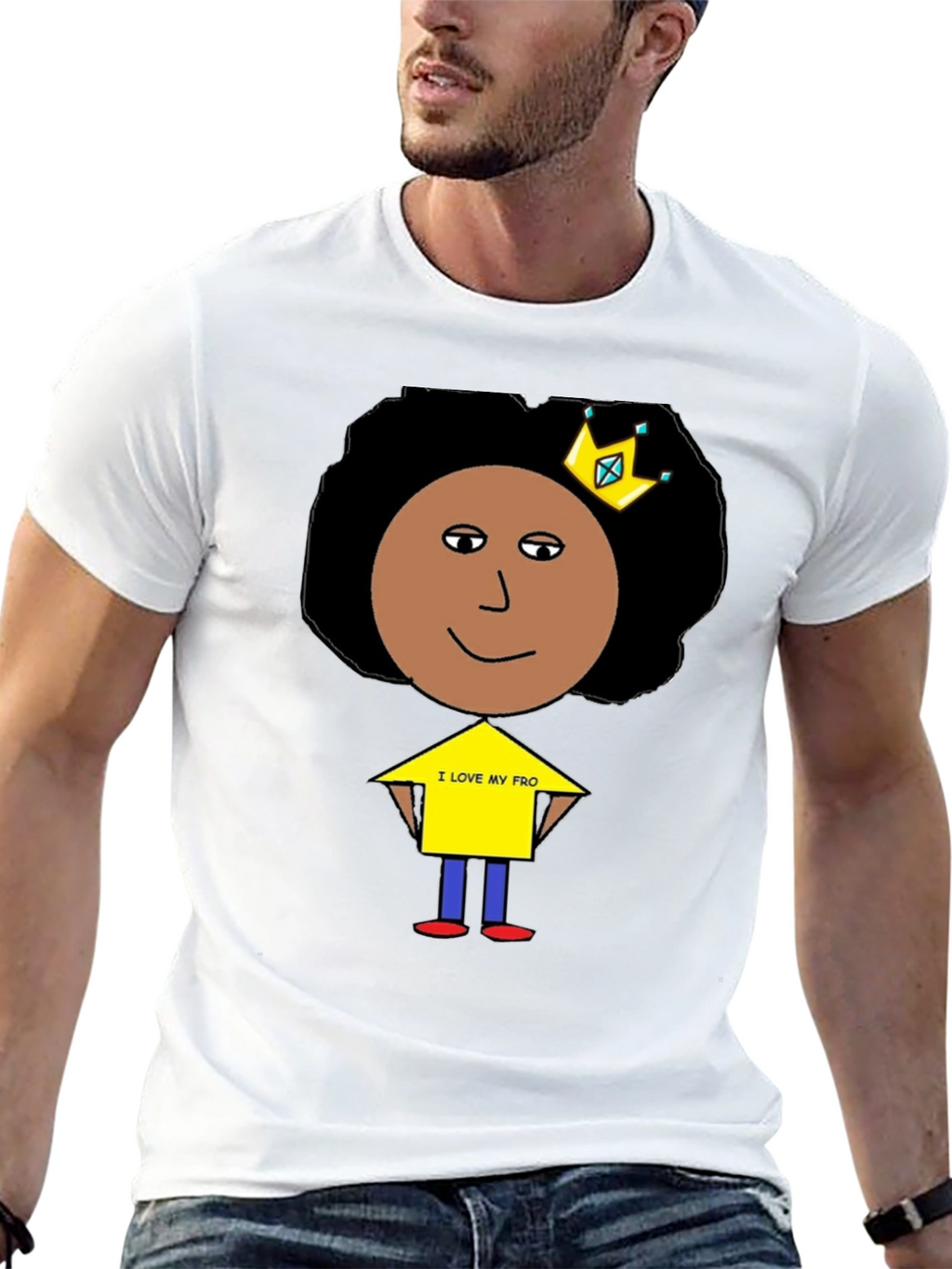 I Love My Fro Black T-Shirt
