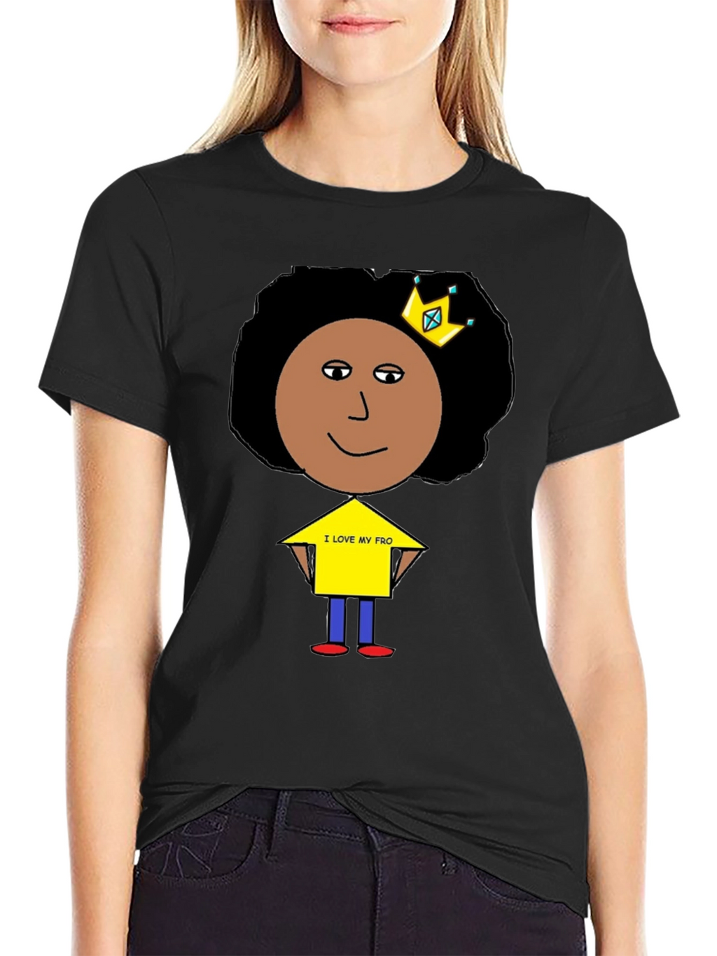 I Love My Fro Black T-Shirt