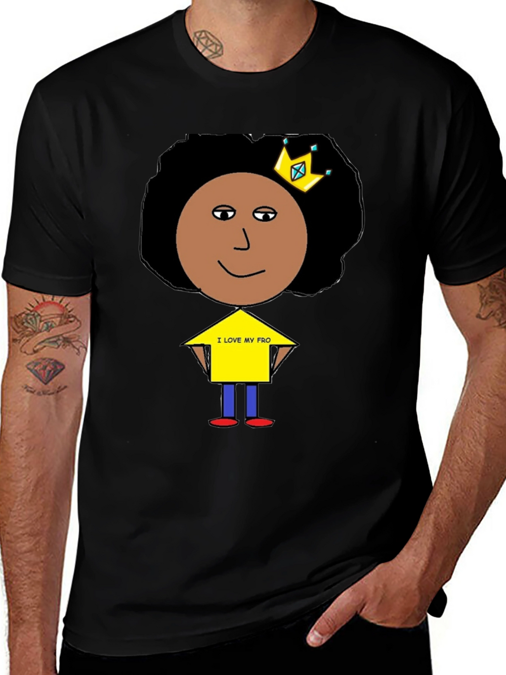 I Love My Fro Black T-Shirt