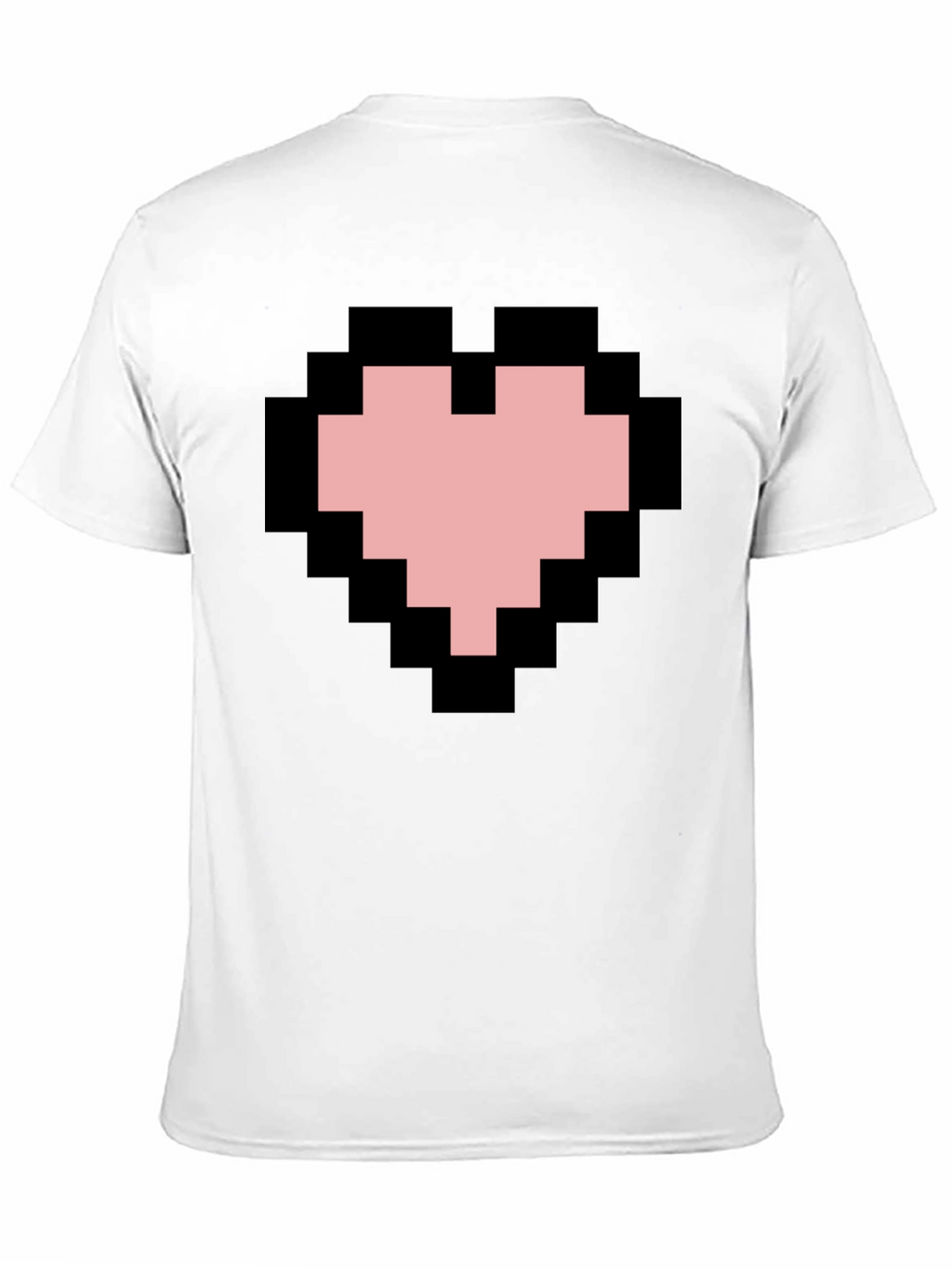 Pixel Heart Graphic Black T-Shirt