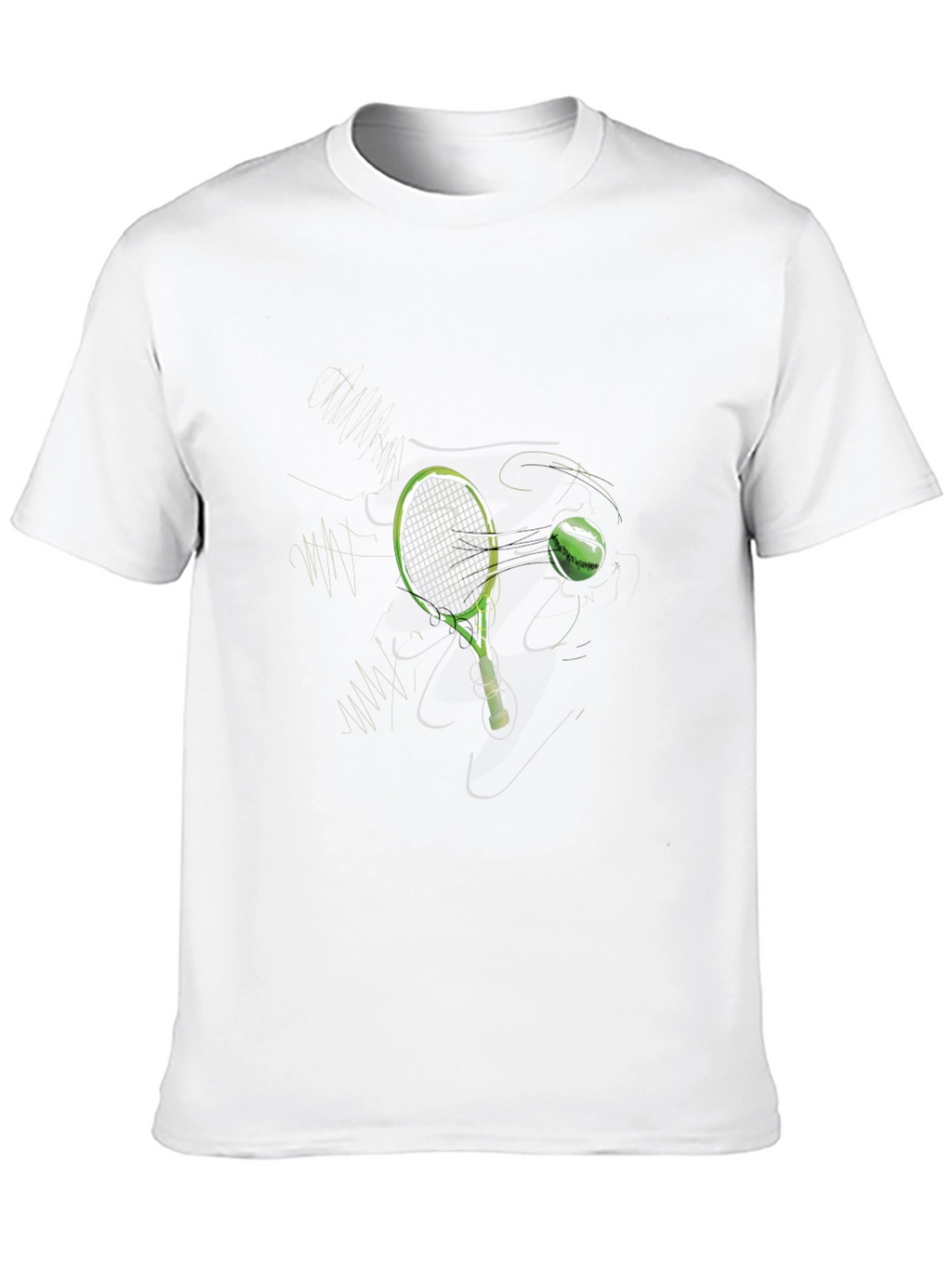 Tennis Racket Graphic Black T-Shirt