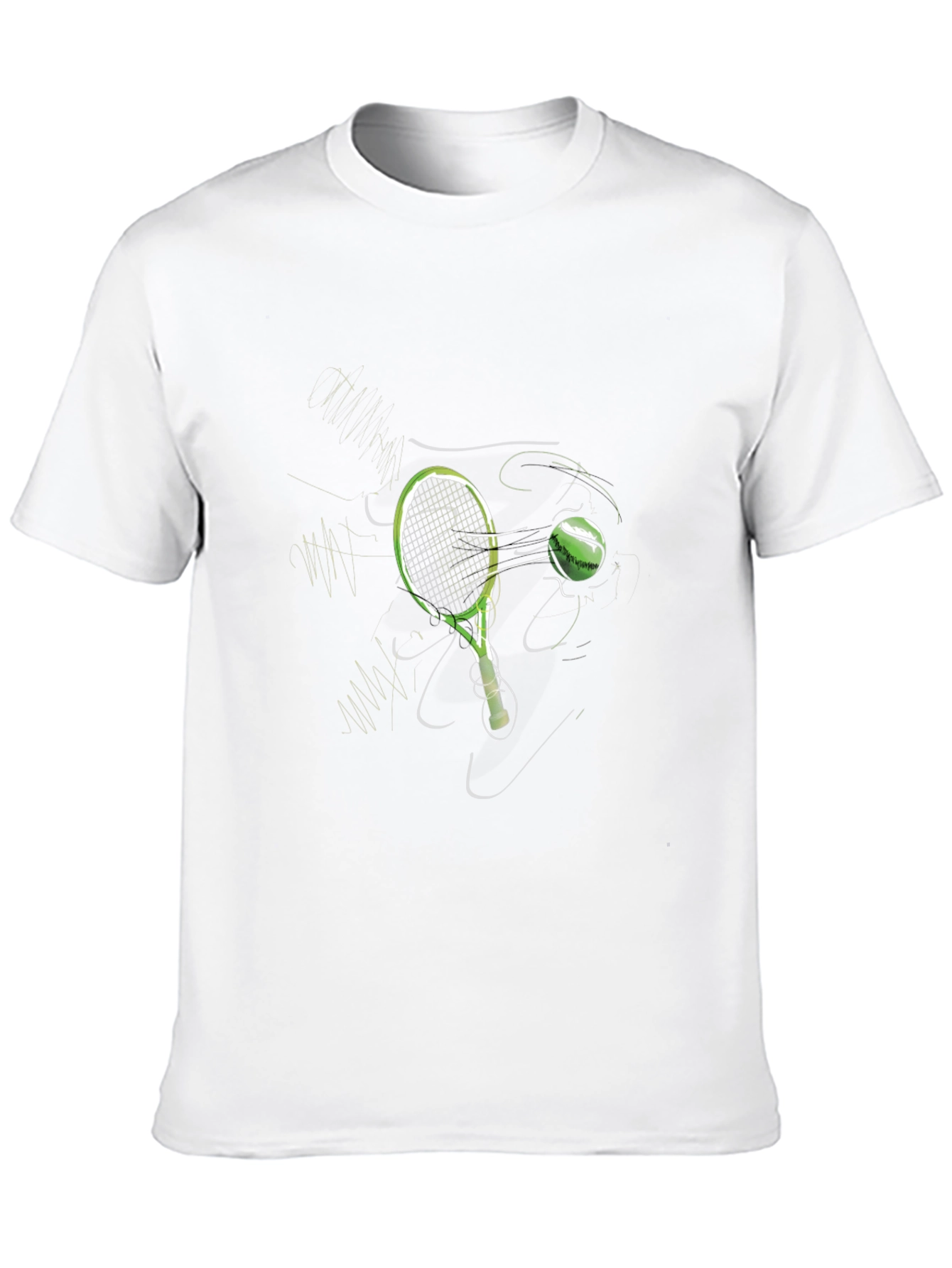 Tennis Racket Graphic Black T-Shirt