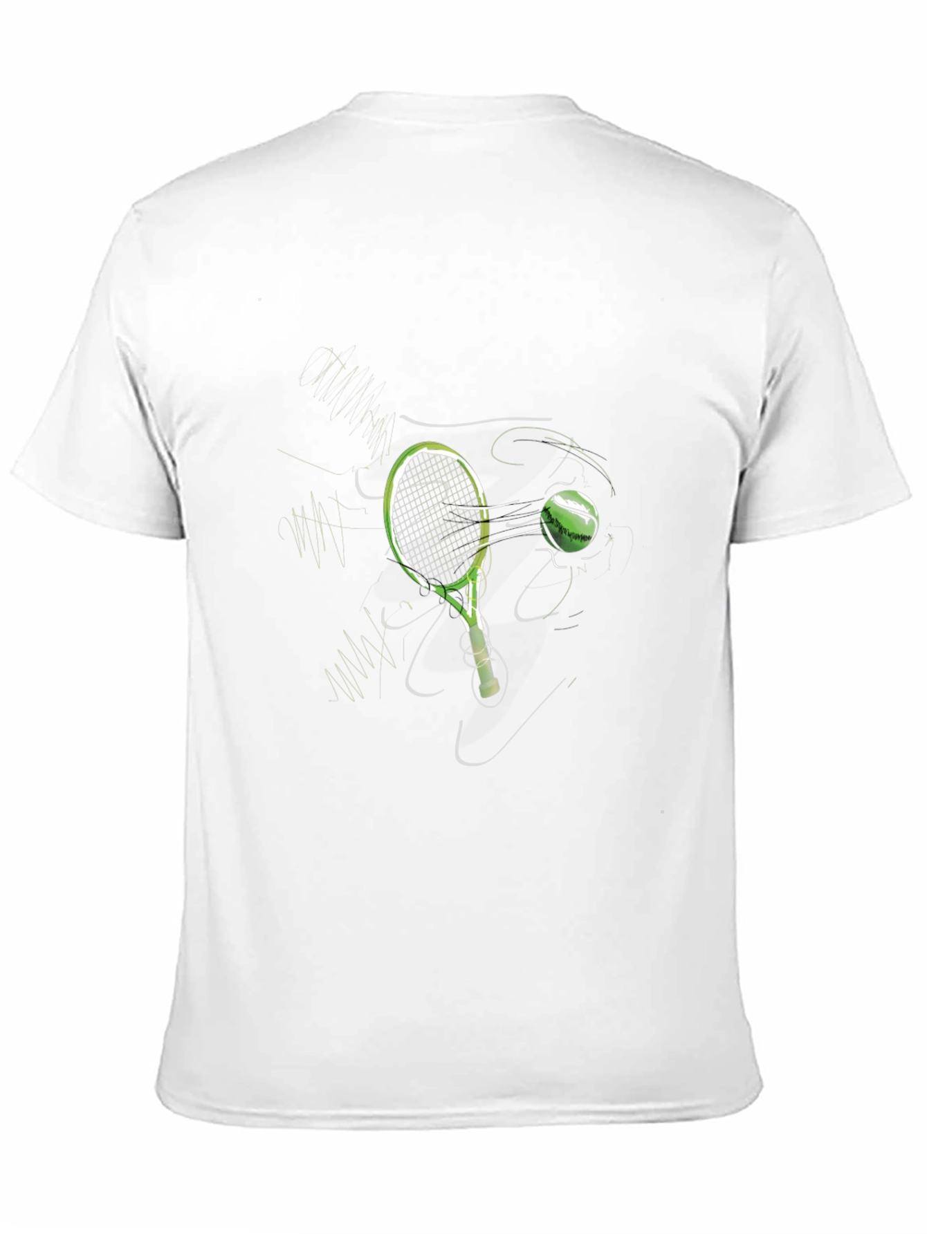 Tennis Racket Graphic Black T-Shirt