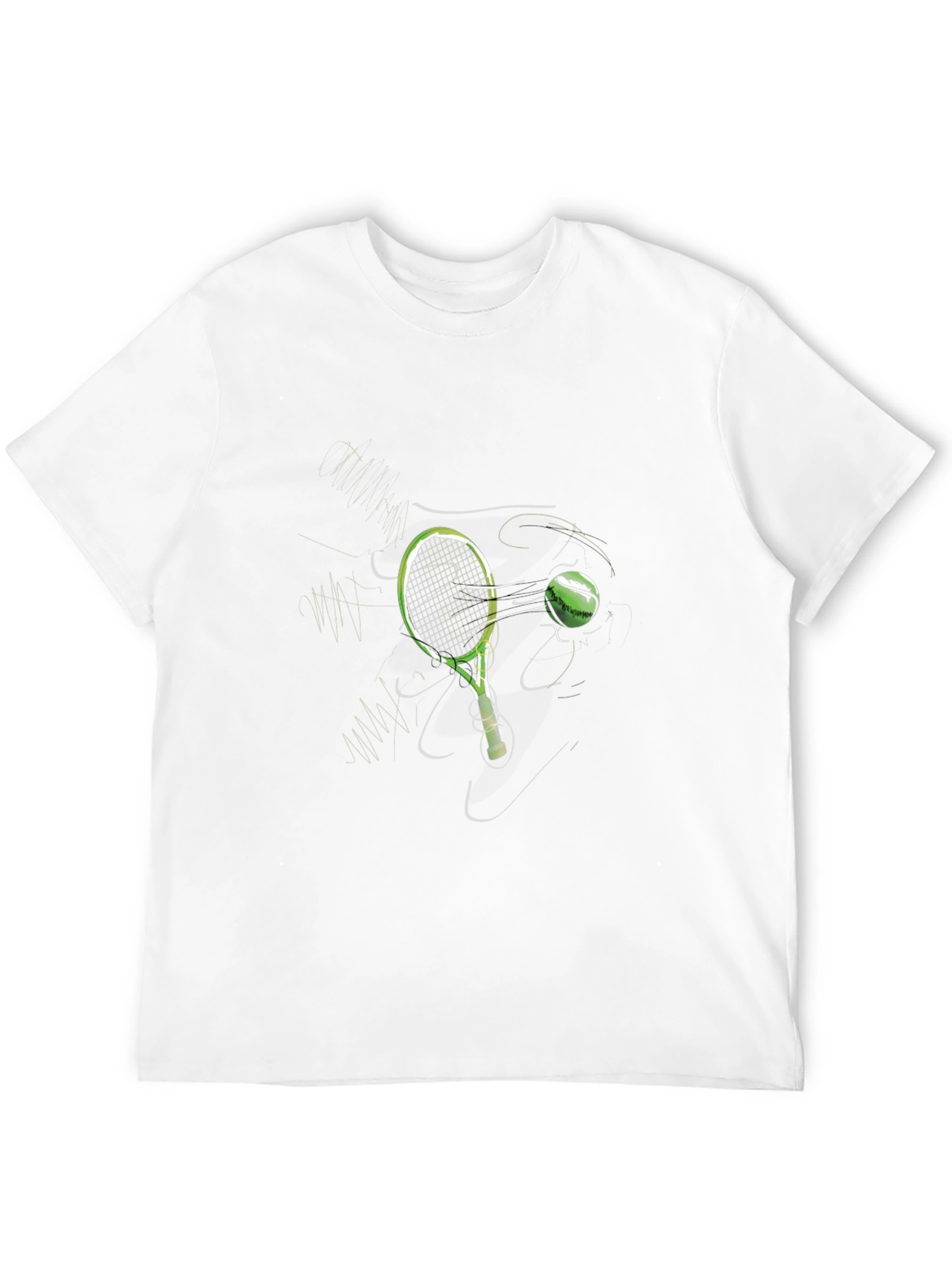 Tennis Racket Graphic Black T-Shirt