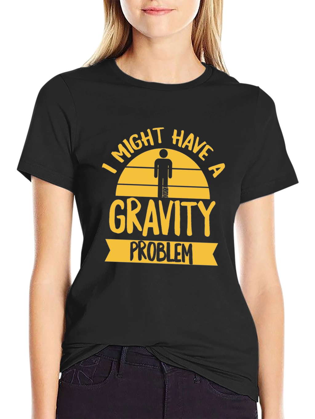 Gravity Problem Humor Graphic Tee