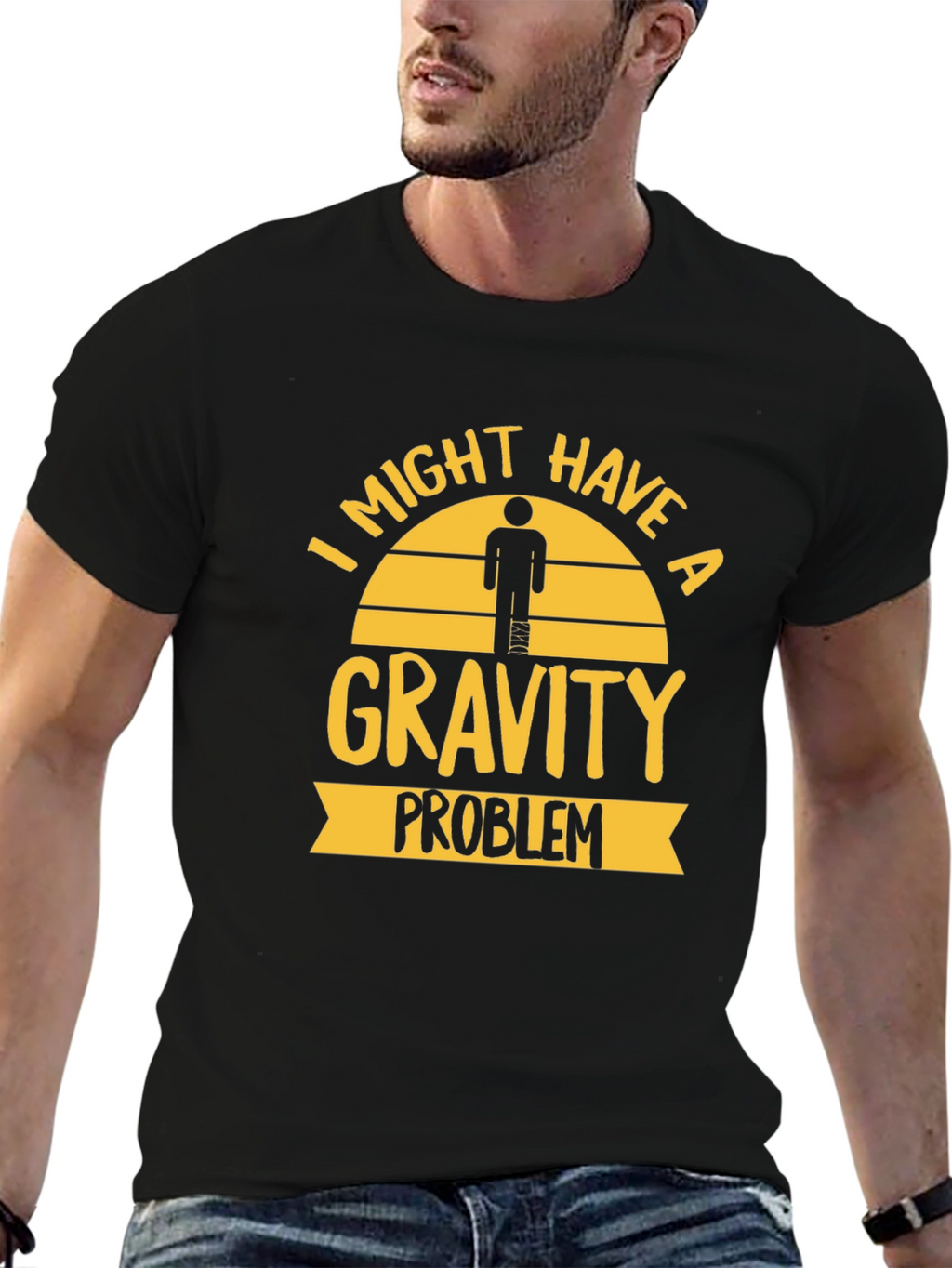 Gravity Problem Humor Graphic Tee