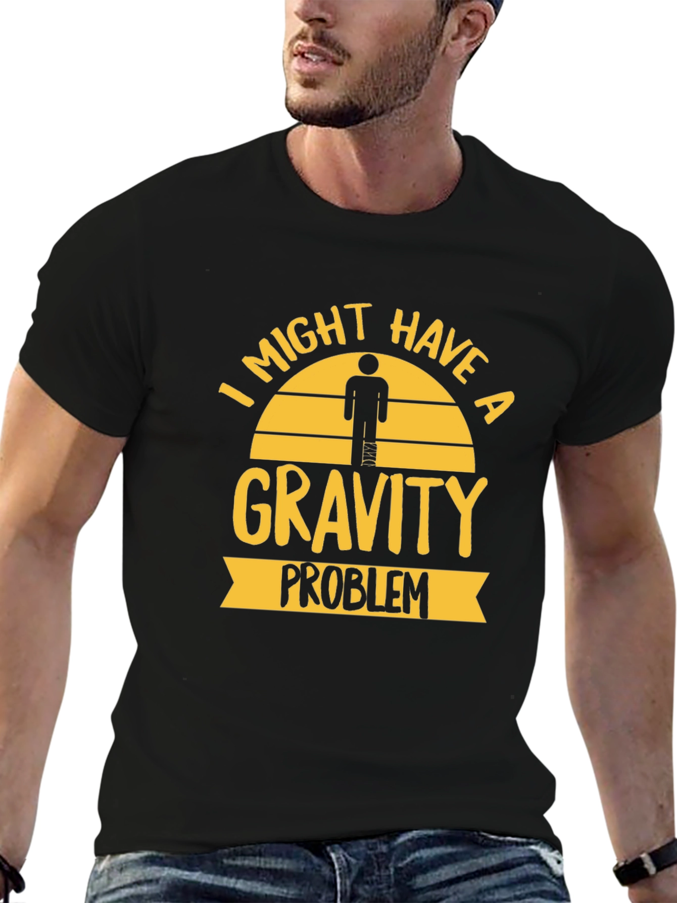 Gravity Problem Humor Graphic Tee