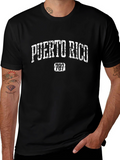 Puerto Rico 787 Black T-Shirt