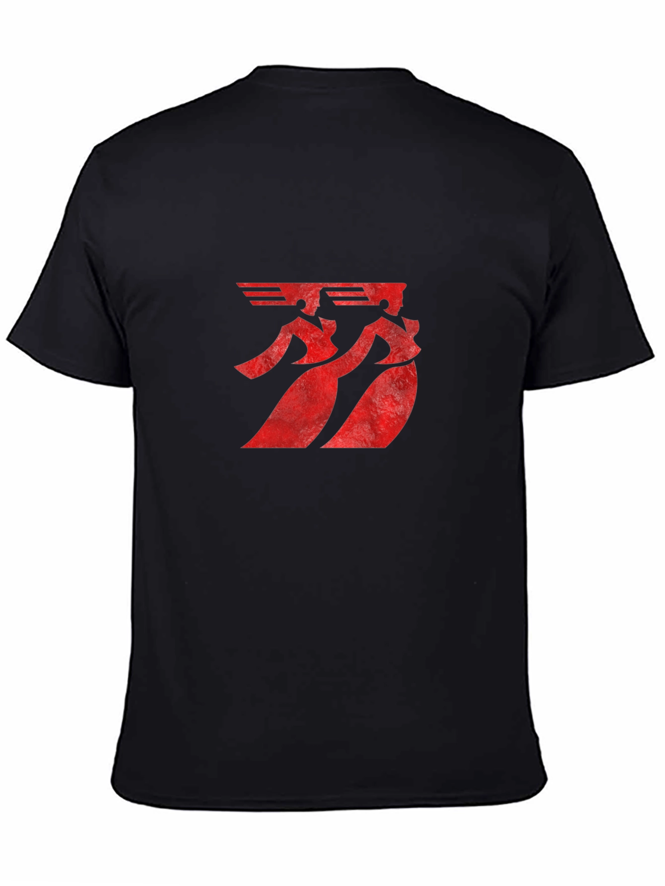 Mens Graphic Print T-Shirt - Red Symbol Design