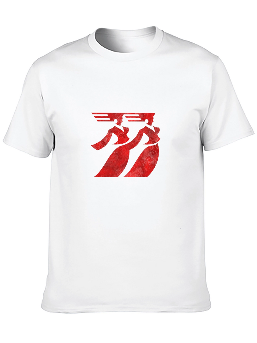 Mens Graphic Print T-Shirt - Red Symbol Design