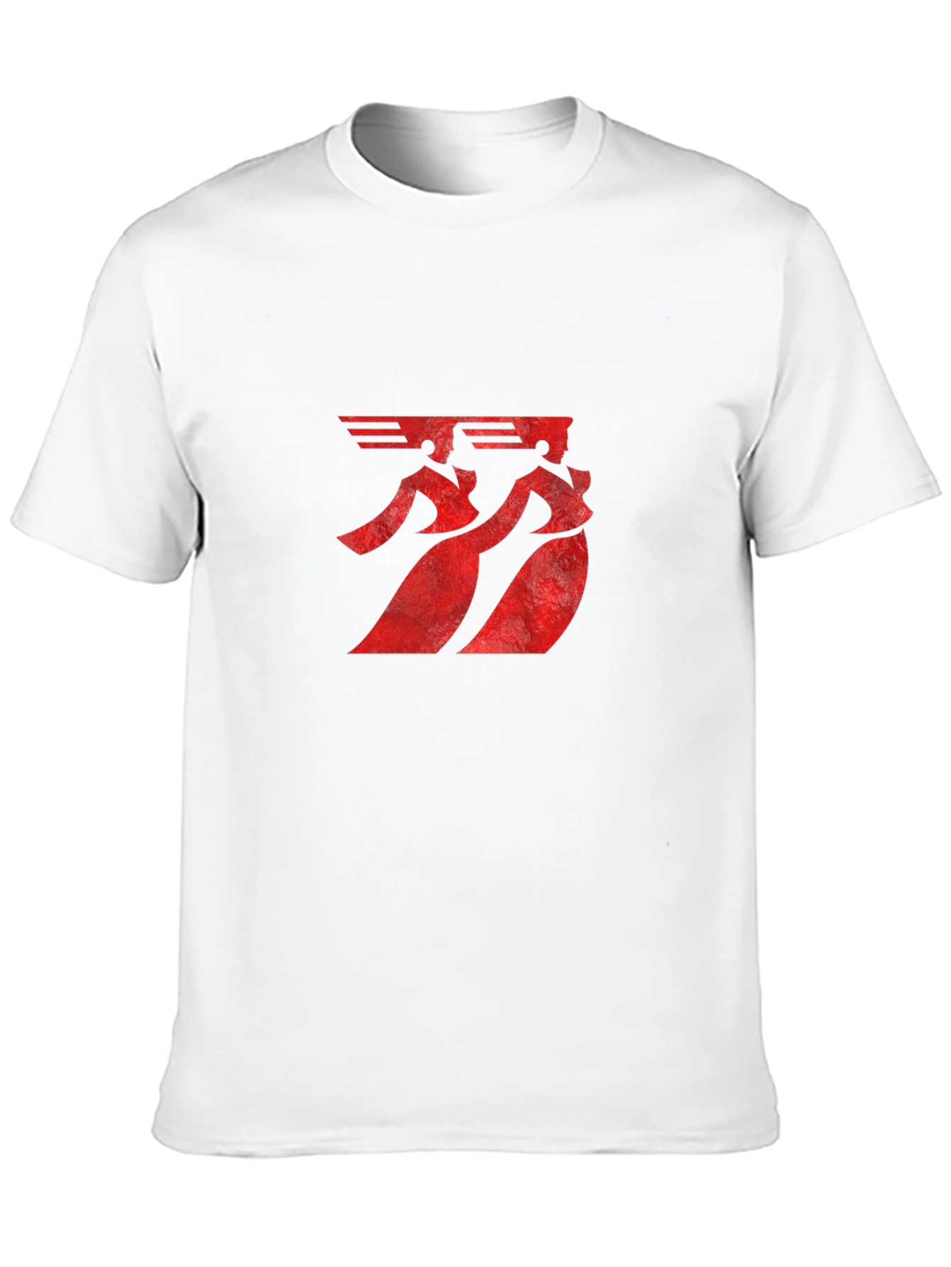 Mens Graphic Print T-Shirt - Red Symbol Design