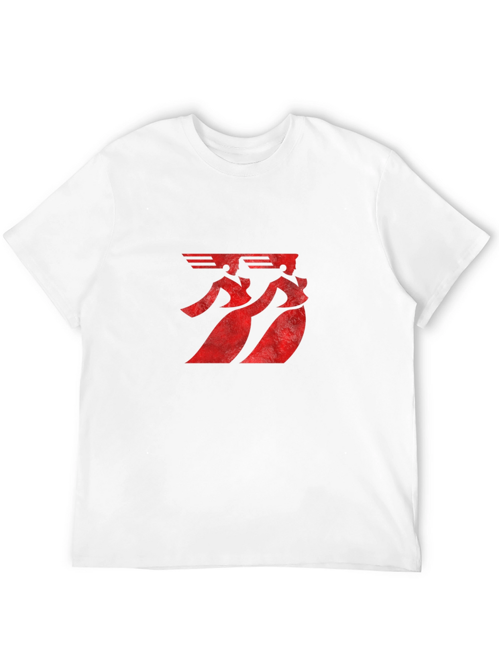 Mens Graphic Print T-Shirt - Red Symbol Design