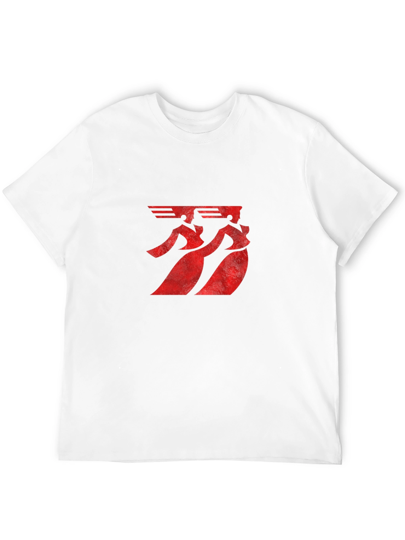 Mens Graphic Print T-Shirt - Red Symbol Design