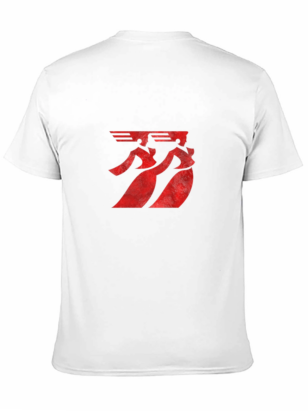 Mens Graphic Print T-Shirt - Red Symbol Design