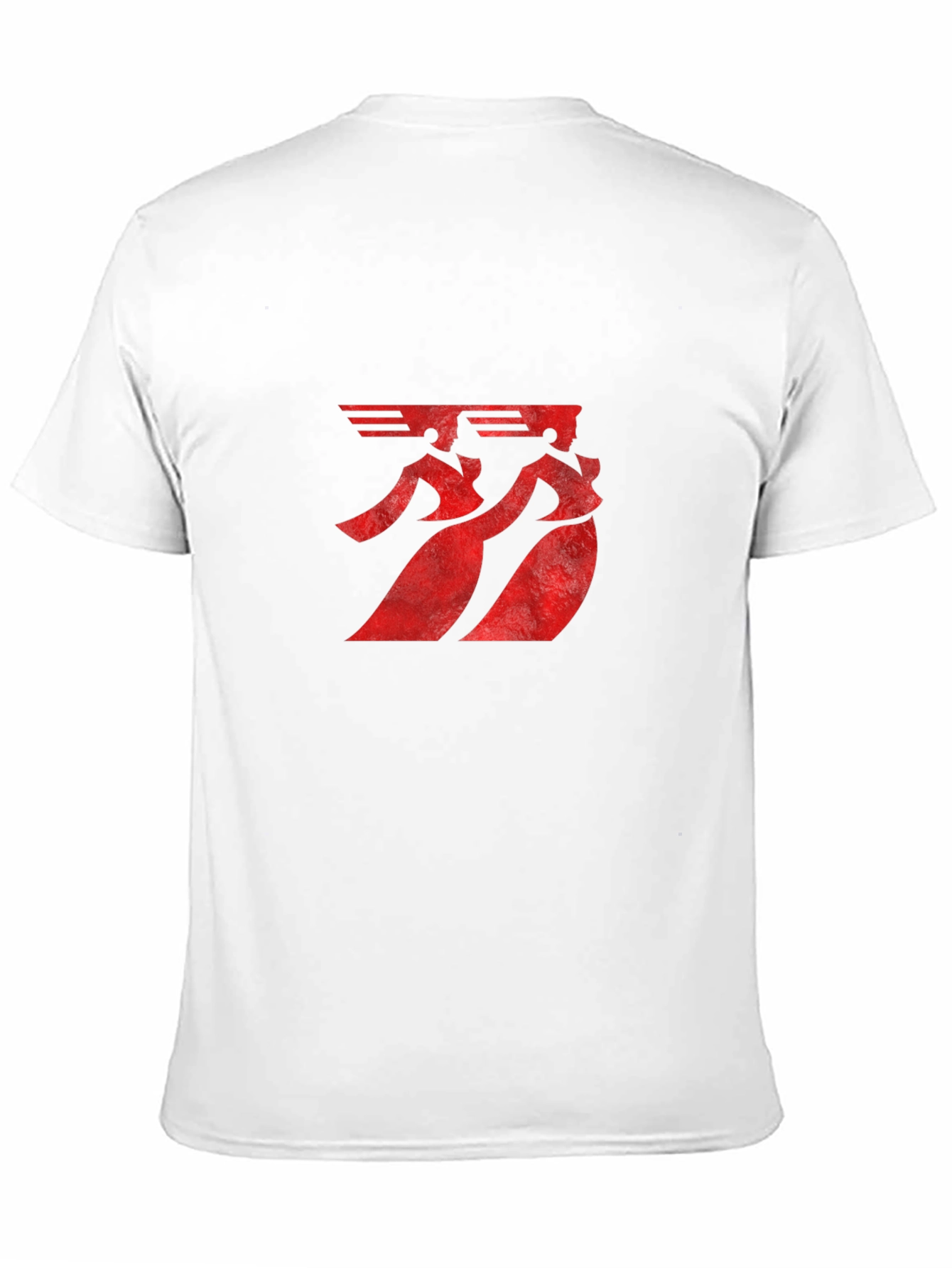 Mens Graphic Print T-Shirt - Red Symbol Design
