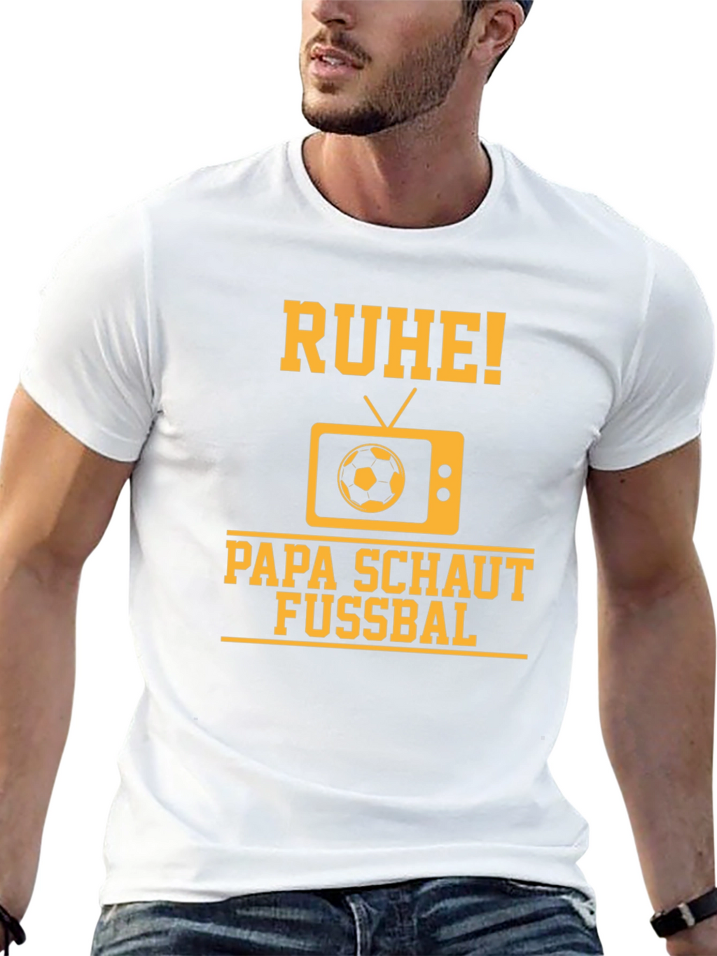 Ruhe Papa Schaut Fussbal T-Shirt