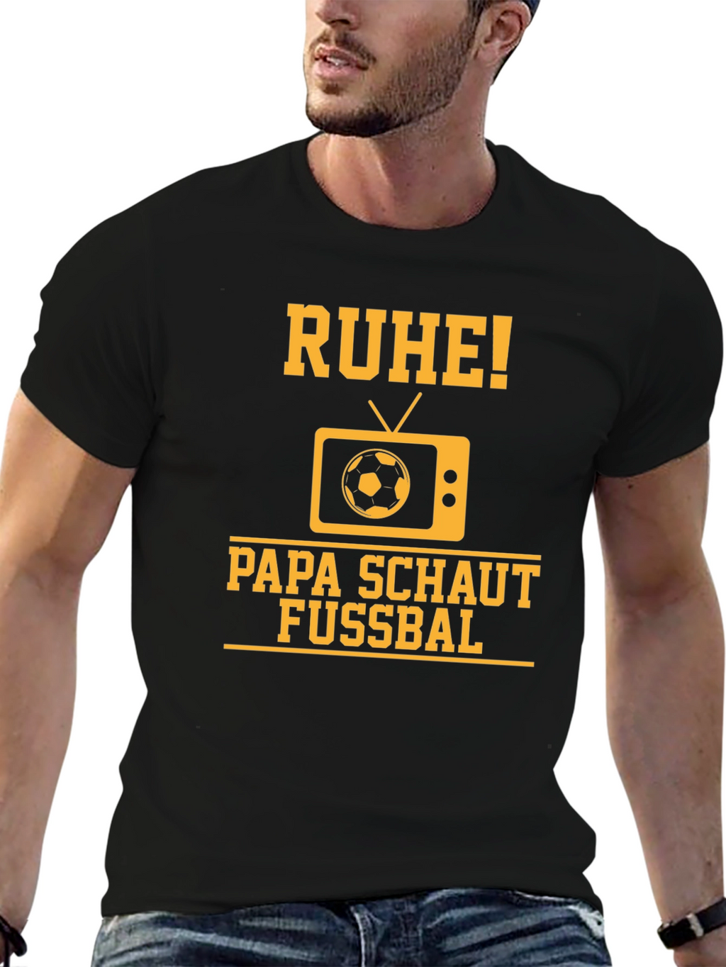 Ruhe Papa Schaut Fussbal T-Shirt