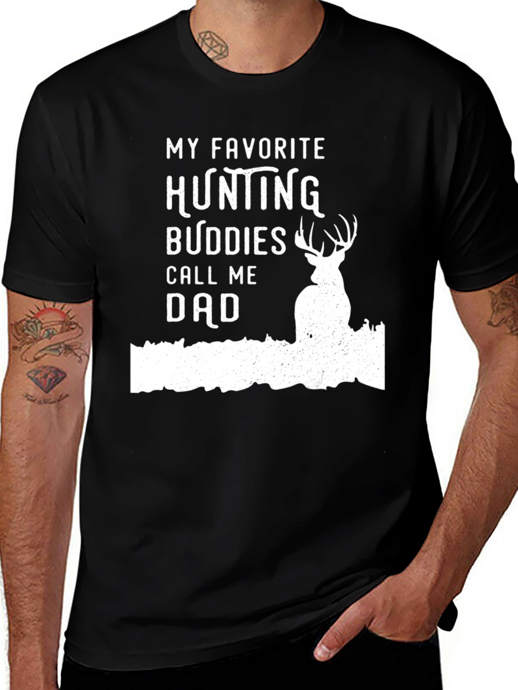 My Favorite Hunting Buddies Dad Graphic Tee
