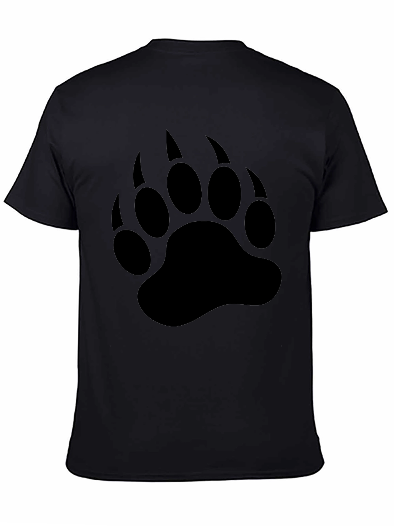 Black Bear Claw Print T-Shirt