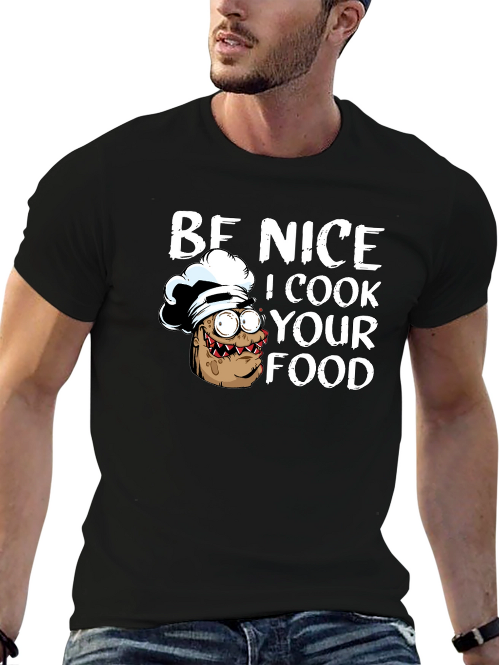 Be Nice I Cook Your Food Funny Chef T-Shirt
