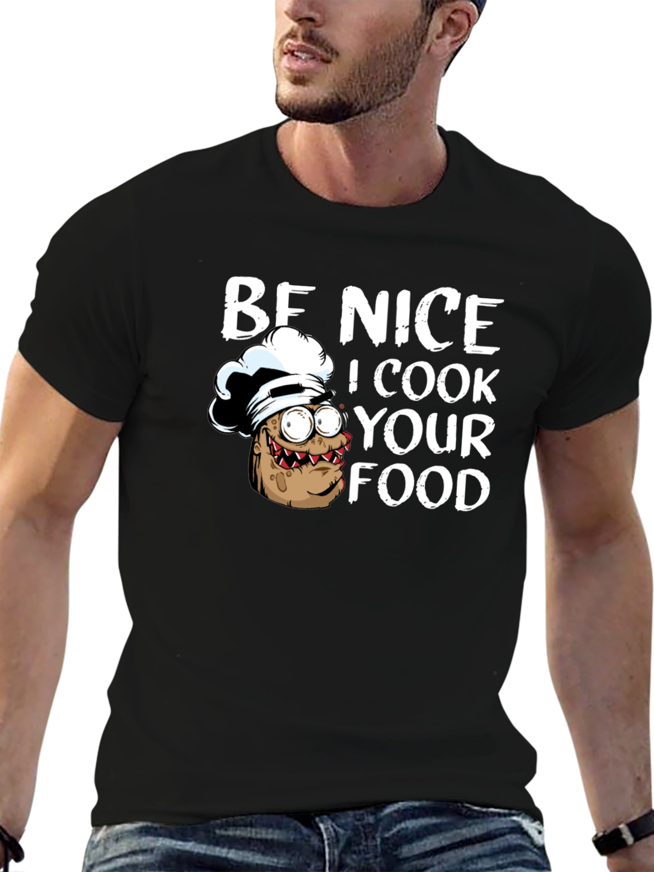 Be Nice I Cook Your Food Funny Chef T-Shirt