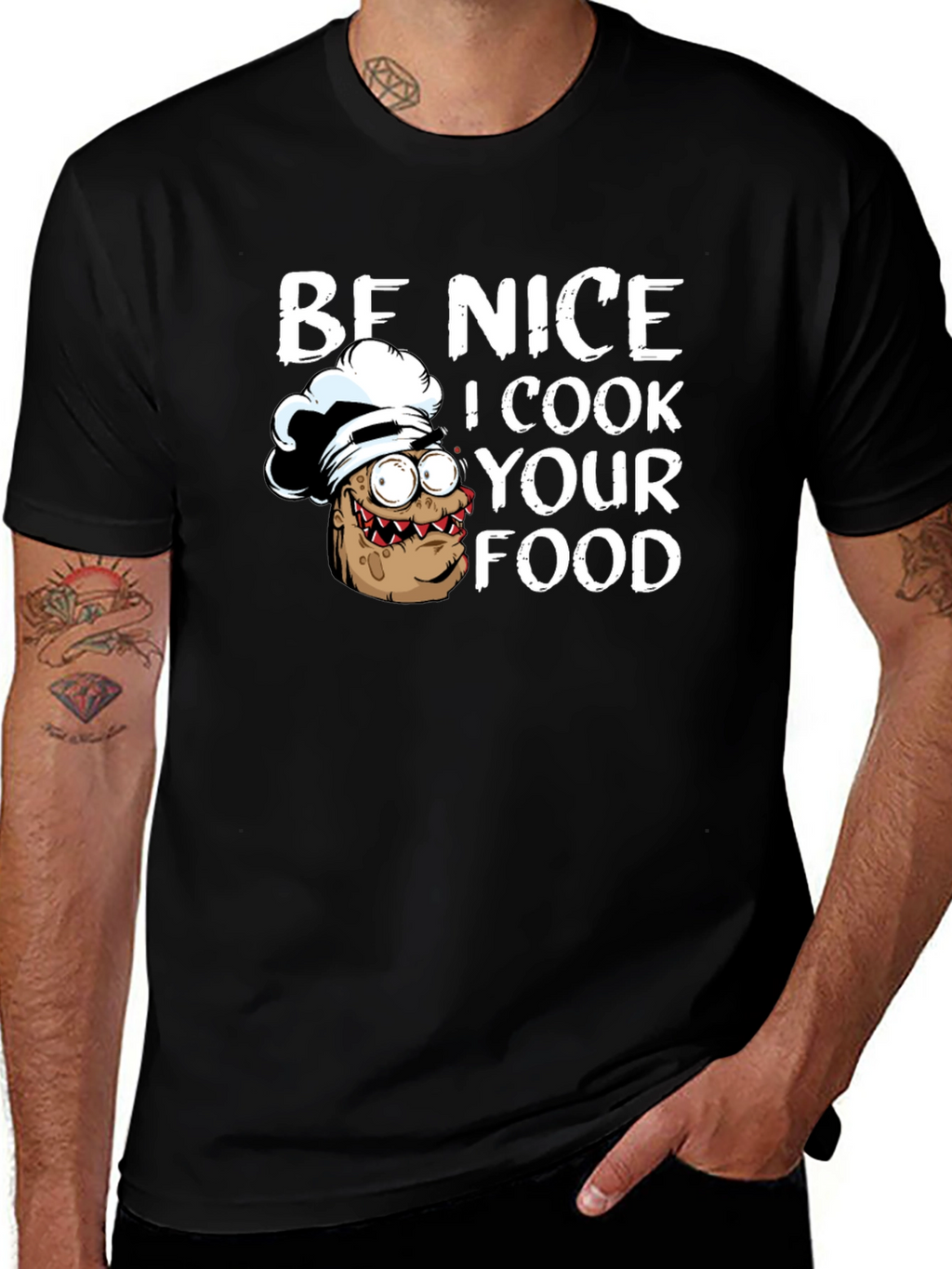 Be Nice I Cook Your Food Funny Chef T-Shirt