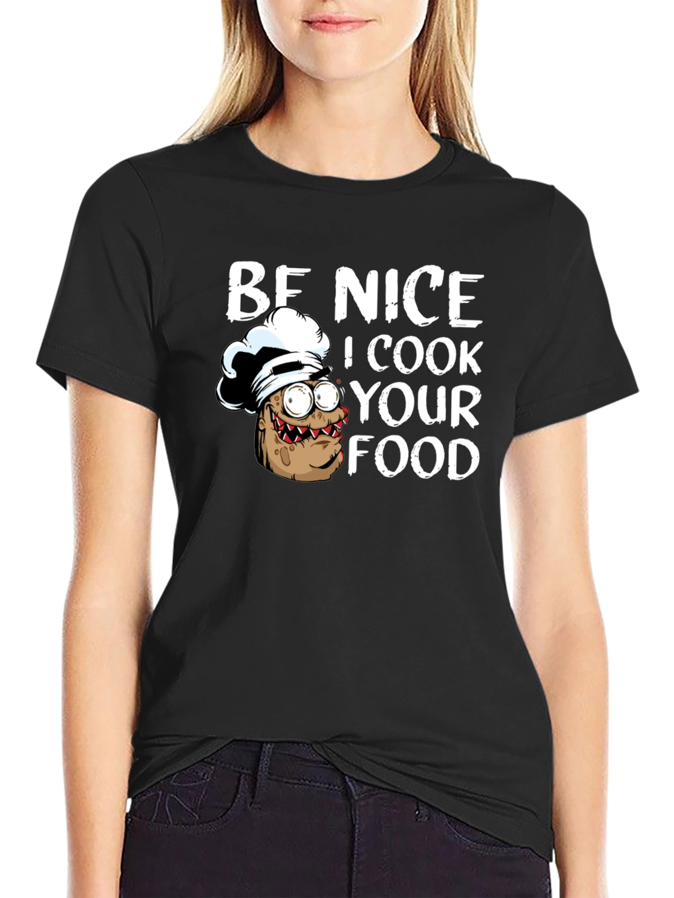 Be Nice I Cook Your Food Funny Chef T-Shirt