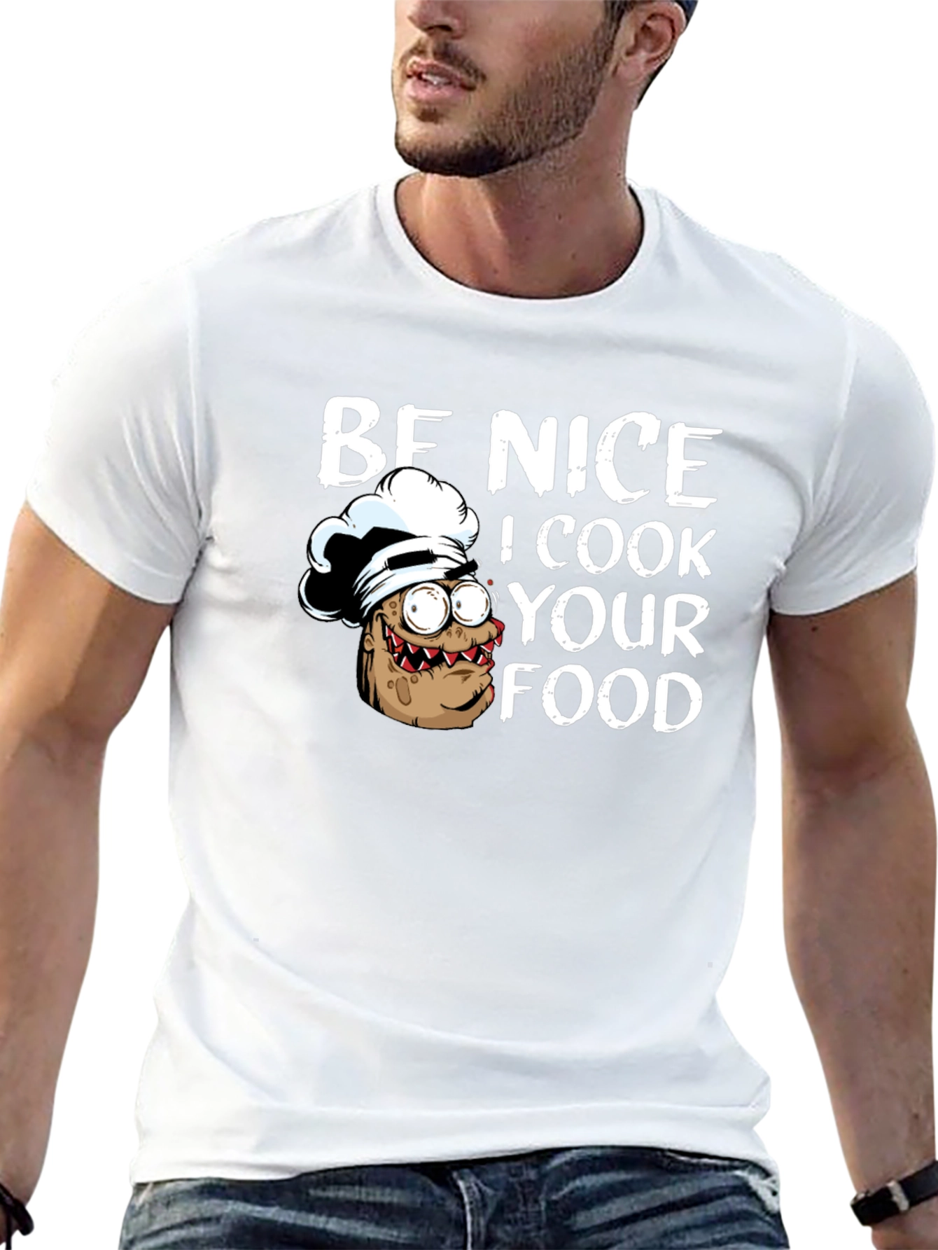 Be Nice I Cook Your Food Funny Chef T-Shirt