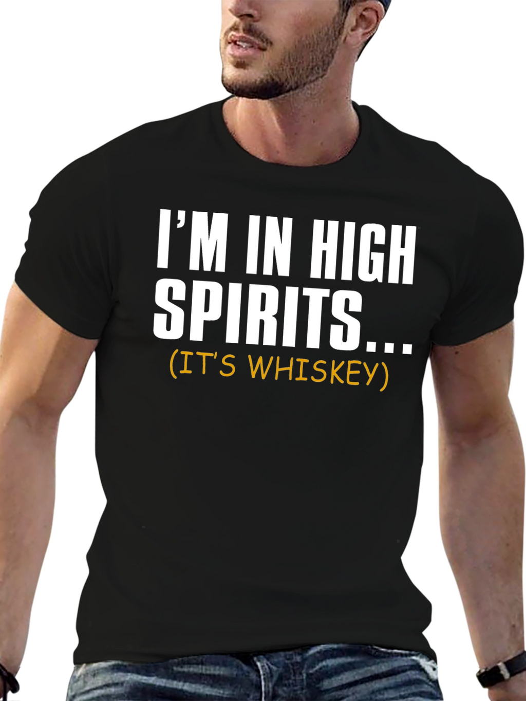 Im in High Spirits Whiskey Graphic Tee