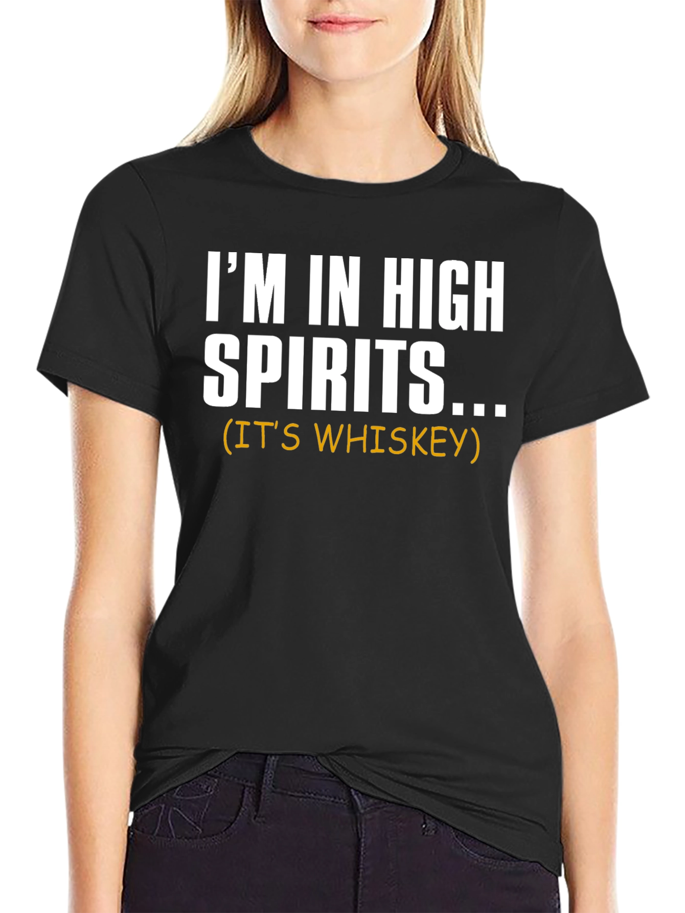 Im in High Spirits Whiskey Graphic Tee