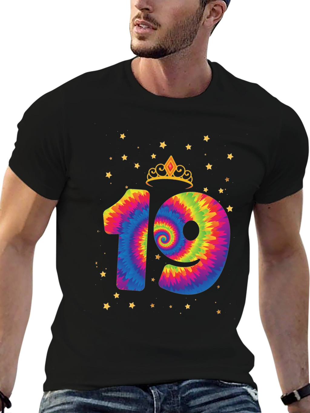 Birthday 19th Tie-Dye T-Shirt