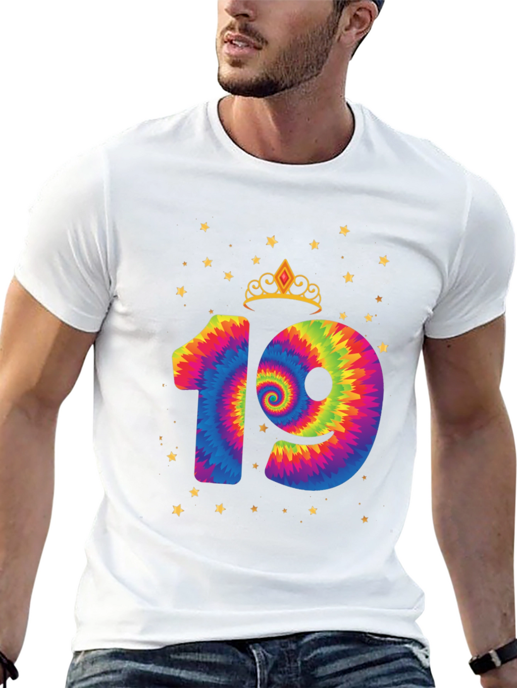 Birthday 19th Tie-Dye T-Shirt
