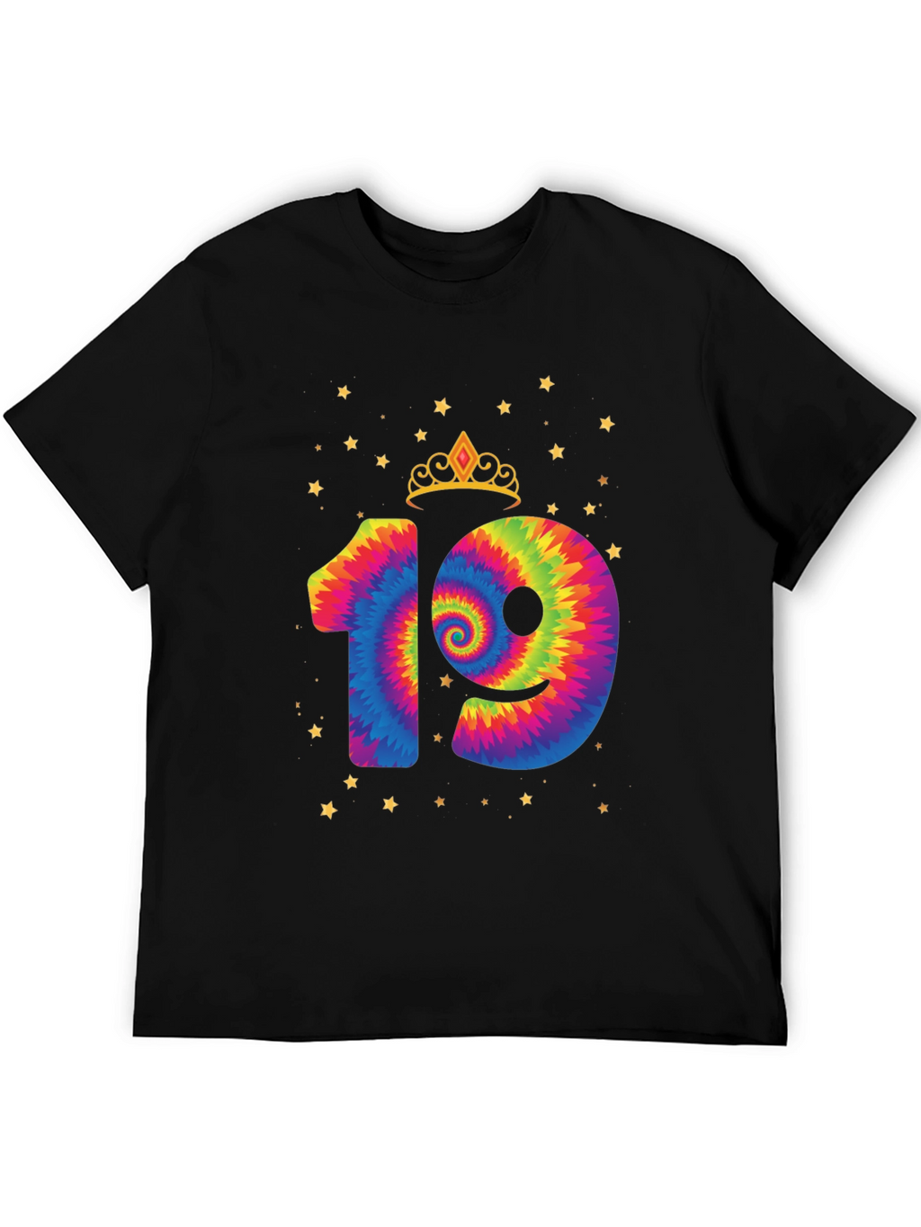 Birthday 19th Tie-Dye T-Shirt