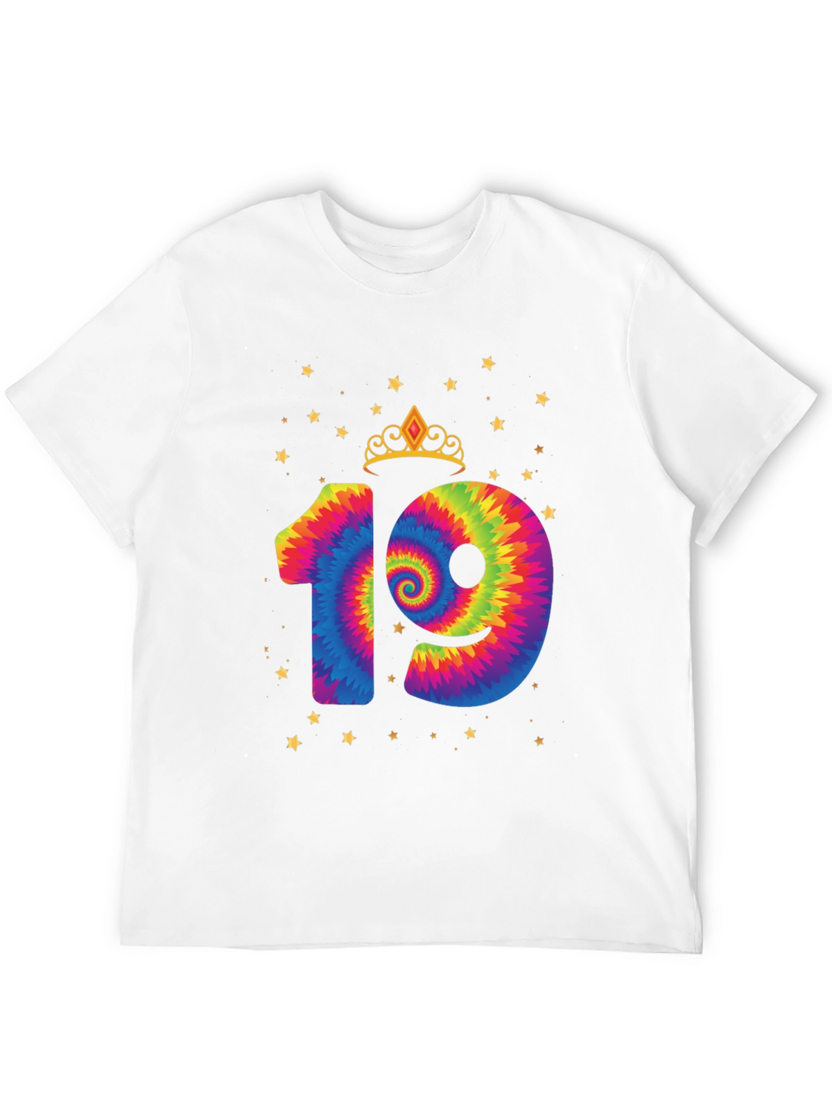Birthday 19th Tie-Dye T-Shirt