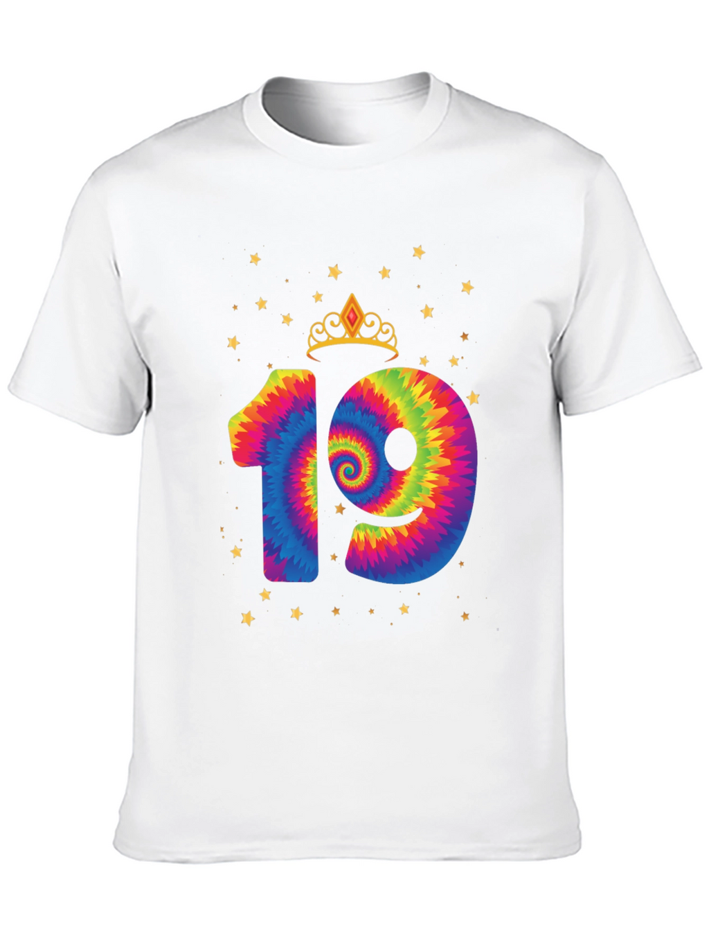 Birthday 19th Tie-Dye T-Shirt