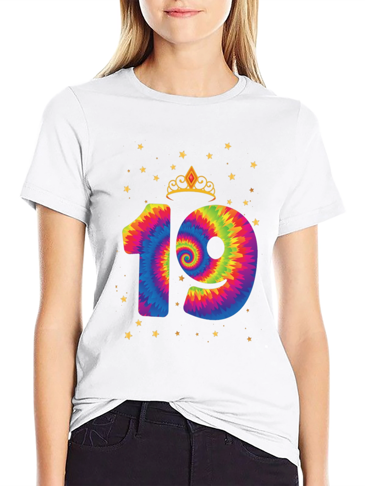 Birthday 19th Tie-Dye T-Shirt
