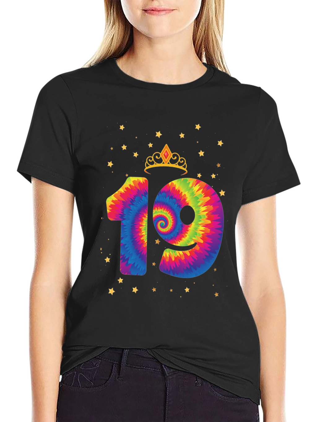 Birthday 19th Tie-Dye T-Shirt