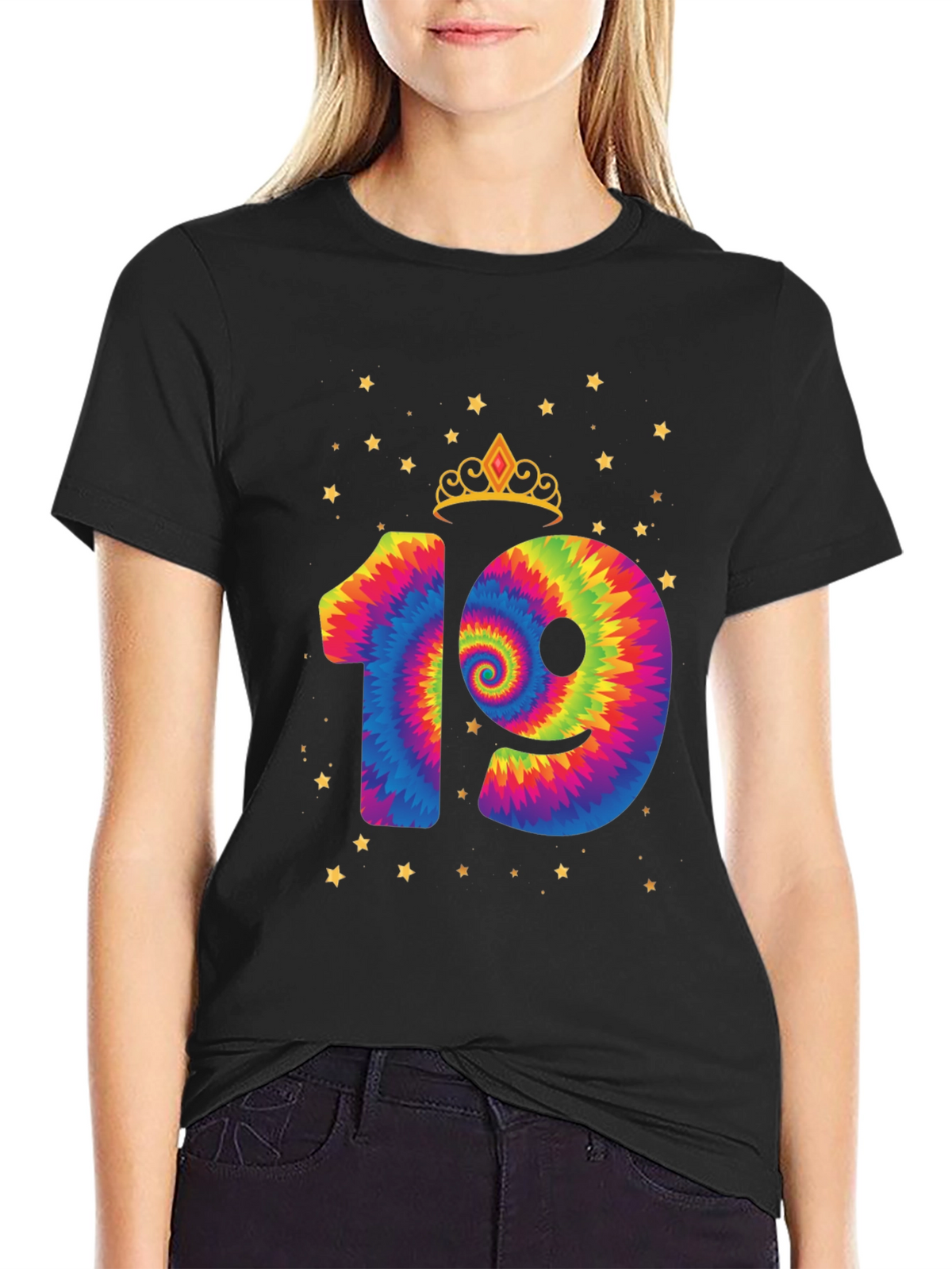 Birthday 19th Tie-Dye T-Shirt
