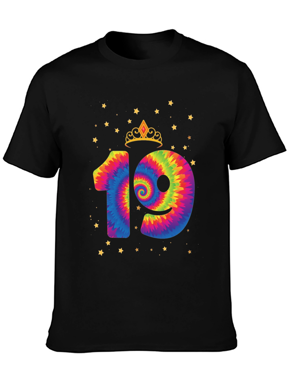 Birthday 19th Tie-Dye T-Shirt
