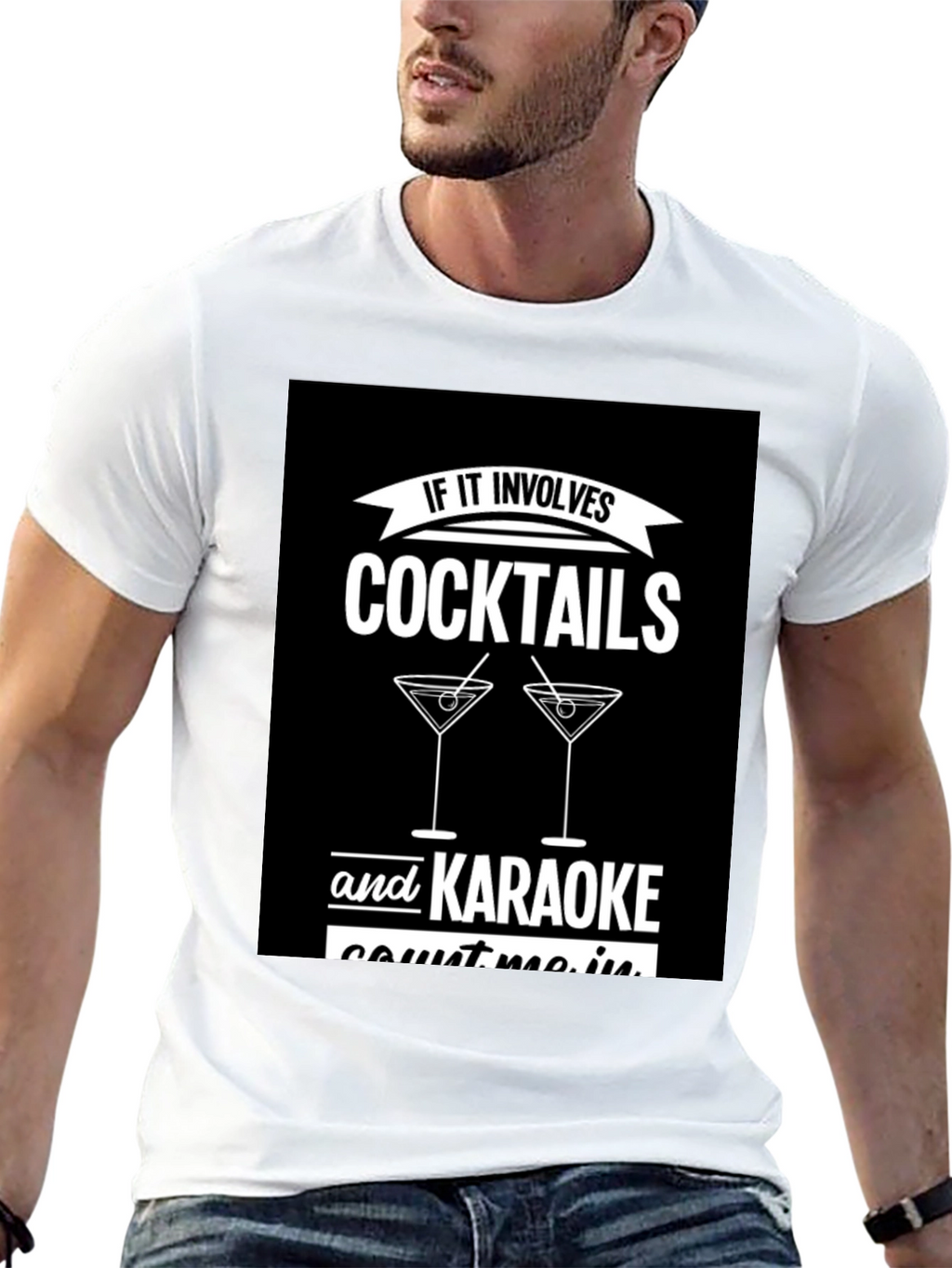 Cocktails & Karaoke T-Shirt - Count Me In!