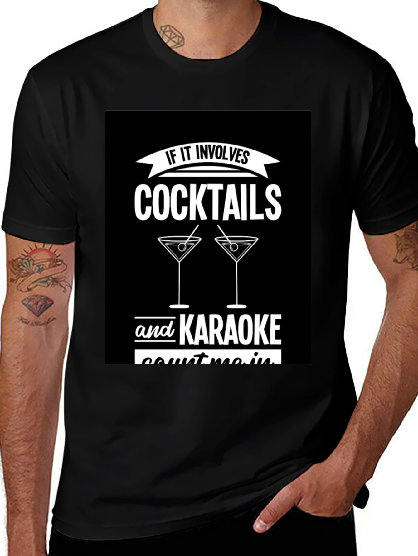 Cocktails & Karaoke T-Shirt - Count Me In!