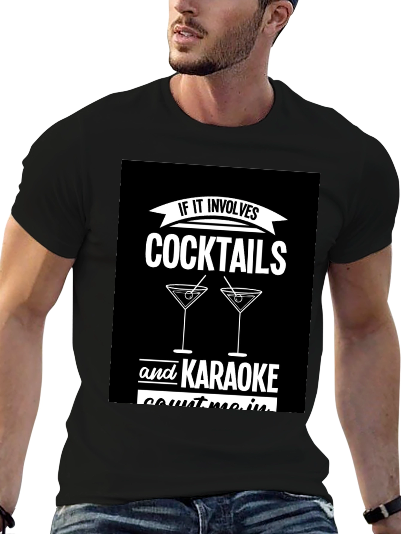 Cocktails & Karaoke T-Shirt - Count Me In!