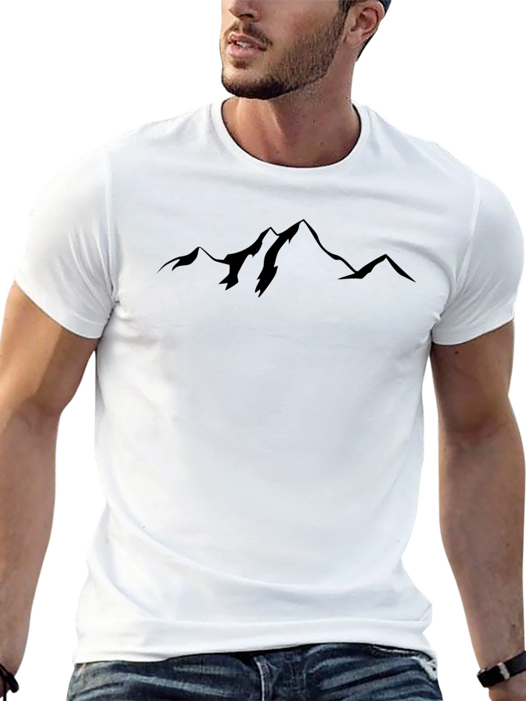 Mountain Silhouette Black T-Shirt - Adventure Ready